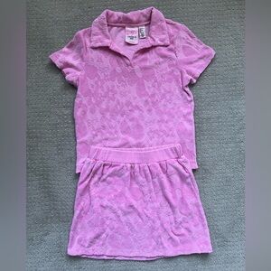Girl’s Forever 21 Kids Pink Barbie terry cloth Collaboration Set size 11/12